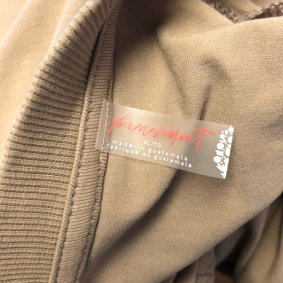 Free People Movement Tan Mocha Latte Hot Shot Tee Romper Size XL - Picture 13 of 13